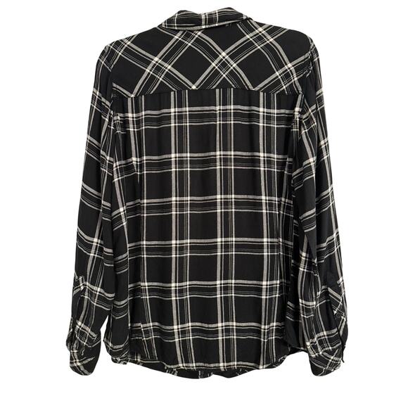 Torrid Womens L Boyfriend Camp Plaid Challis Soft Rayon Casual Button Down Shirt - Picture 2 of 9